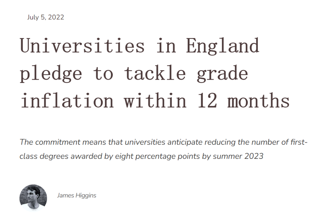 信息 | 英国大学将降低高学位比例？想获得高分更难了